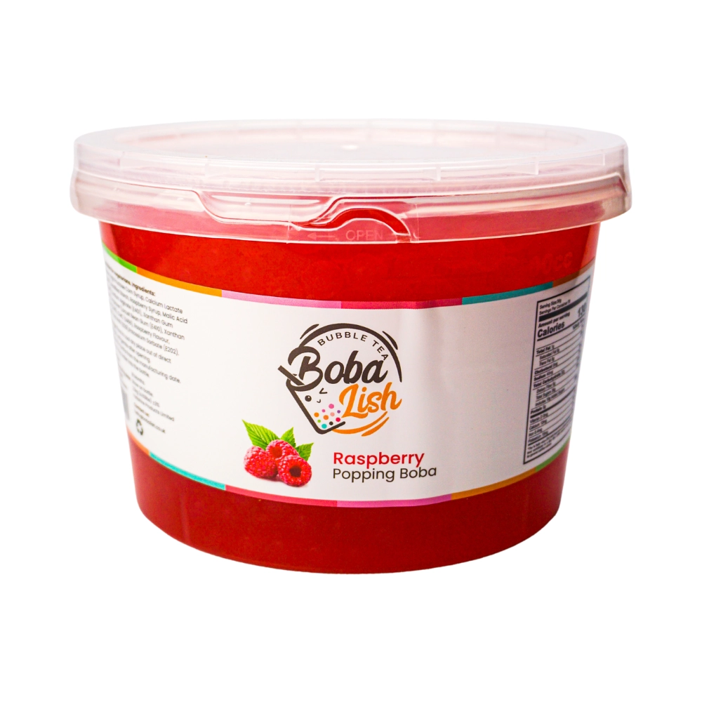 Bubble Tea by Boba Lish - Raspberry Pearls Popping Juice Balls (2.1kg)